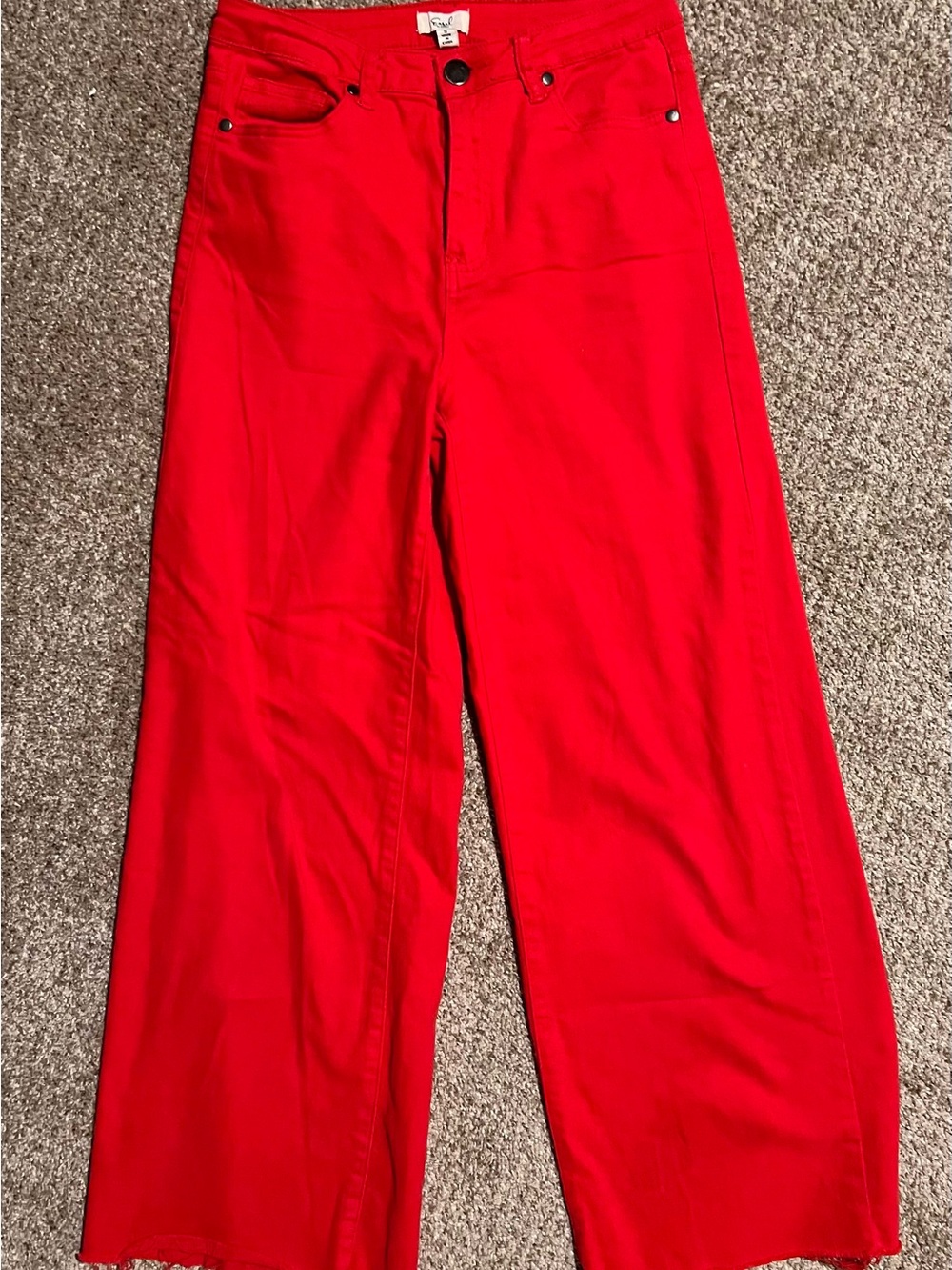 easel Wide Leg Pants in Bright Red